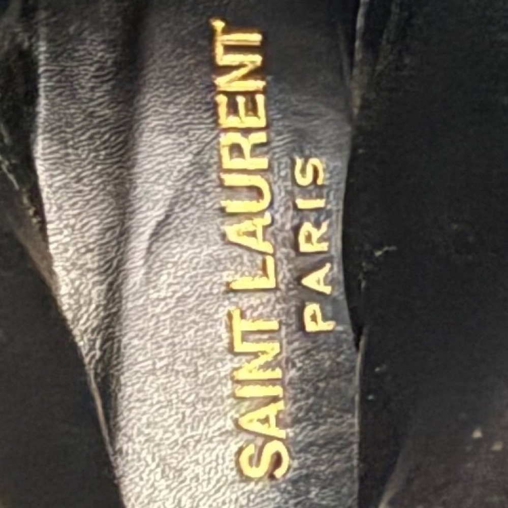 Saint Laurent RARE Studded Fringe Suede Boots EU 38 Festival Boho YSL Coachella - Picture 8 of 14